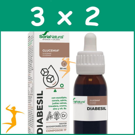 Pack 3x2 COMPOSOR 17 DIABESIL 50ML SORIA NATURAL