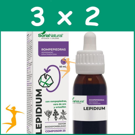 Pack 3x2 COMPOSOR 25 LEPIDIUM 50ML SORIA NATURAL