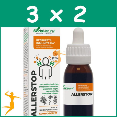 Pack 3x2 COMPOSOR 23 ALLERSTOP 50ML SORIA NATURAL