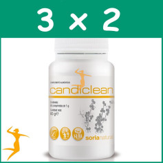 Pack 3x2 Candiclean 60 Comprimidos Soria Natural