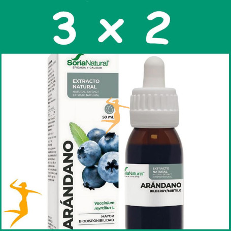 Pack 3x2 EXTRACTO DE ARÁNDANO 50ML SORIA NATURAL