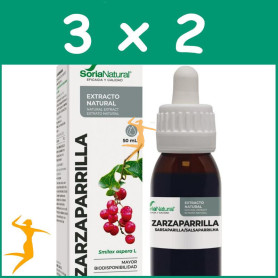 Pack 3x2 EXTRACTO DE ZARZAPARRILLA 50ML SORIA NATURAL