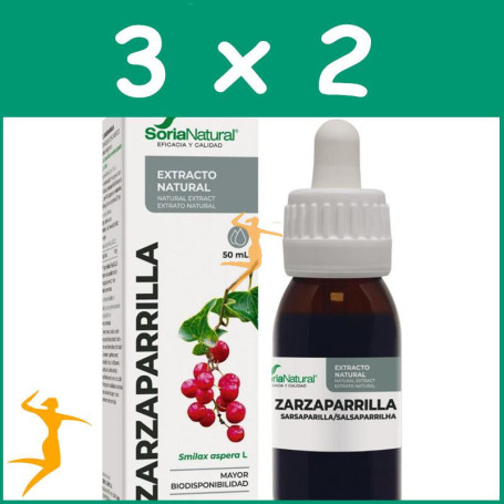 Pack 3x2 EXTRACTO DE ZARZAPARRILLA 50ML SORIA NATURAL