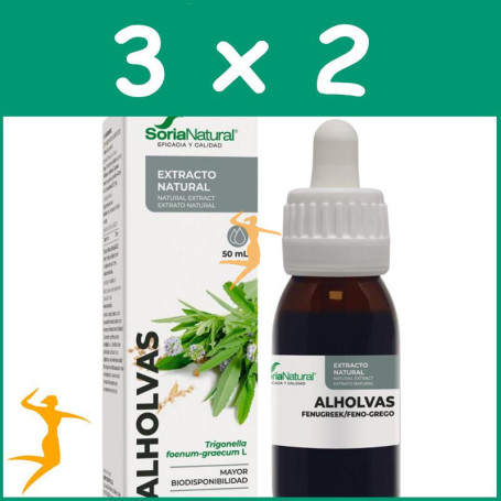 Pack 3x2 EXTRACTO DE ALHOLVAS 50ML SORIA NATURAL