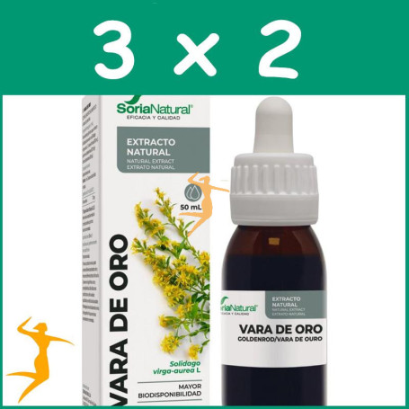 Pack 3x2 EXTRACTO DE VARA DE ORO 50ML SORIA NATURAL