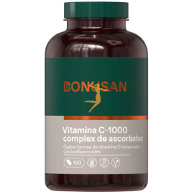 VITAMINA C-1000 COMPLEJO ASCORBATOS 180 COMPRIMIDOS BONUSAN