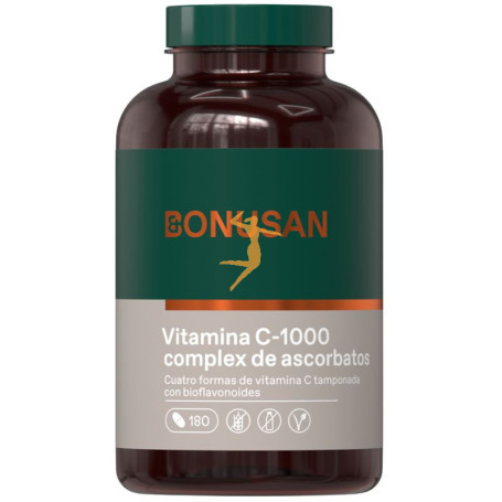 VITAMINA C-1000 COMPLEJO ASCORBATOS 180 COMPRIMIDOS BONUSAN