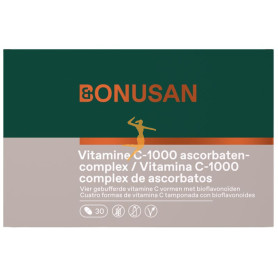 VITAMINA C-1000 COMPLEJO ASCORBATOS 30 COMPRIMIDOS BONUSAN