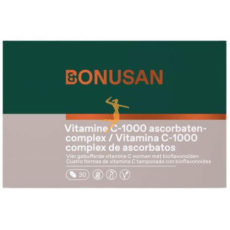 VITAMINA C-1000 COMPLEJO ASCORBATOS 30 COMPRIMIDOS BONUSAN