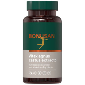 VITEX AGNUS CASTUS EXTRACTO 90 CÁSPSULAS VEGETALES BONUSAN
