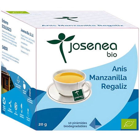 ANÍS-MANZANILLA-REGALIZ BIO 10 PIRÁMIDES ENSOBRADAS EQUISALUD