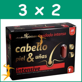 Pack 3x2 CABELLO, PIEL Y UÑAS INTENSIVE BEAUTYLINE 28 CÁPSULAS PINISAN