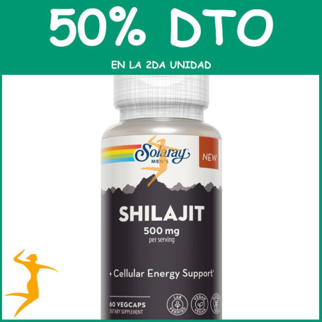 SUPER SHILAJIT 500MG 60 CÁPSULAS SOLARAY OFERTA 2 UD