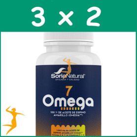 Pack 3x2 OMEGA-7 60 PERLAS SORIA NATURAL