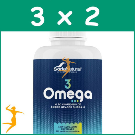 Pack 3x2 OMEGA-3 180 PERLAS SORIA NATURAL