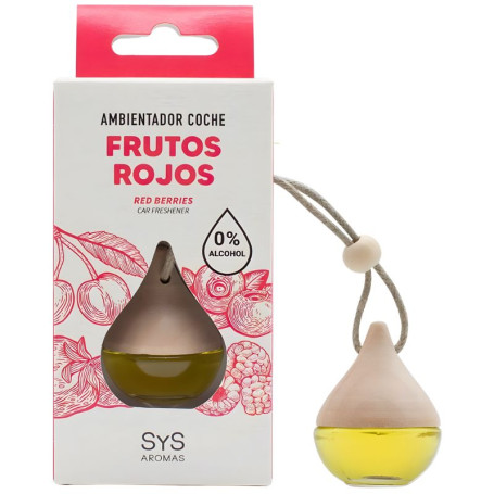 AMBIENTADOR NATURAL DE COCHE GOTA AROMA FRUTOS ROJOS 6ML SYS