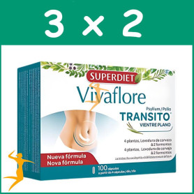 Pack 3x2 VIVAFLORE TRANSITO 100 CAPSULAS SUPERDIET