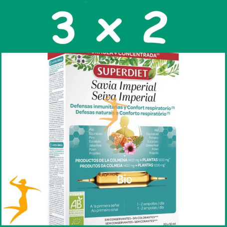 Pack 3x2 SAVIA IMPERIAL BIO 20 AMPOLLAS SUPERDIET