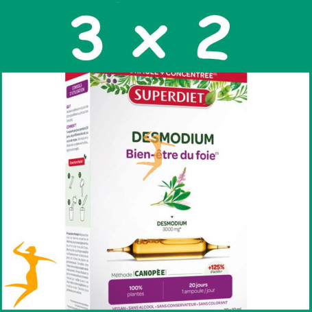 Pack 3x2 DESMODIUM 20 AMPOLLAS SUPERDIET