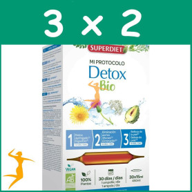 Pack 3x2 PROTOCOLO DETOX BIO 3 FASES X 10 AMPOLLAS SUPERDIET