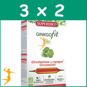 Pack 3x2 GINKGOFIT BIO 20 AMPOLLAS SUPERDIET