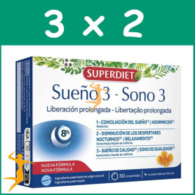 Pack 3x2 SUEÑO 3 LIBERACIÓN PROLONGADA 30 COMPRIMIDOS SUPERDIET