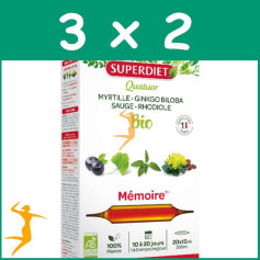 Pack 3x2 CUARTETO MEMORIA BIO 20 AMPOLLAS SUPERDIET