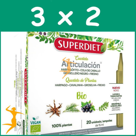 Pack 3x2 CUARTETO ARTICULACIÓN BIO 20 AMPOLLAS SUPERDIET