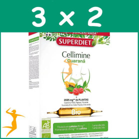 Pack 3x2 CELLIMINE QUEMA GRASAS BIO 20 AMPOLLAS SUPERDIET