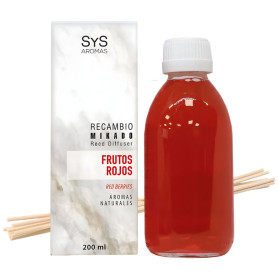 RECAMBIO MIKADO FRUTOS ROJOS 200ML+PALOS SYS
