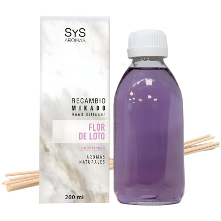 RECAMBIO MIKADO FLOR DE LOTO 200ML+PALOS SYS