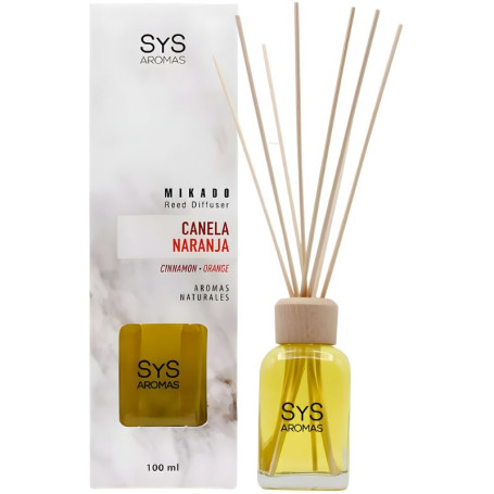 AMBIENTADOR MIKADO MÁRMOL CANELA-NARANJA 100ML SYS