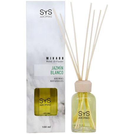 AMBIENTADOR MIKADO MÁRMOL JAZMÍN BLANCO 100ML SYS