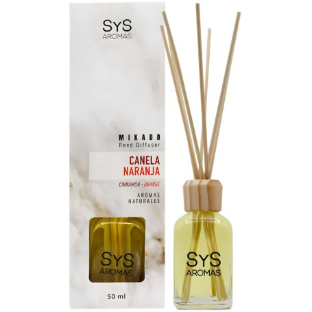 AMBIENTADOR MIKADO MÁRMOL CANELA-NARANJA 50ML SYS