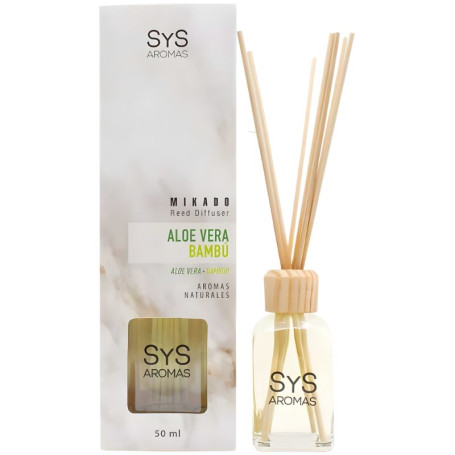AMBIENTADOR MIKADO MÁRMOL ALOE VERA-BAMBÚ 50ML SYS