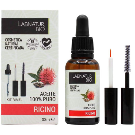ACEITE DE RICINO 100% PURO + KIT RIMEL 30ML LABNATUR BIO