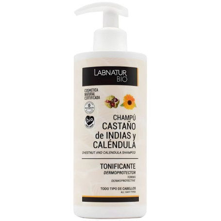 CHAMPÚ TONIFICANTE CASTAÑO INDIAS Y CALÉNDULA 450ML LABNATUR BIO
