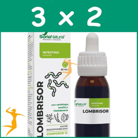 Pack 3x2 COMPOSOR 13 LOMBRISOR 50ML SORIA NATURAL