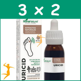 Pack 3x2 COMPOSOR 32 URICID 50ML SORIA NATURAL