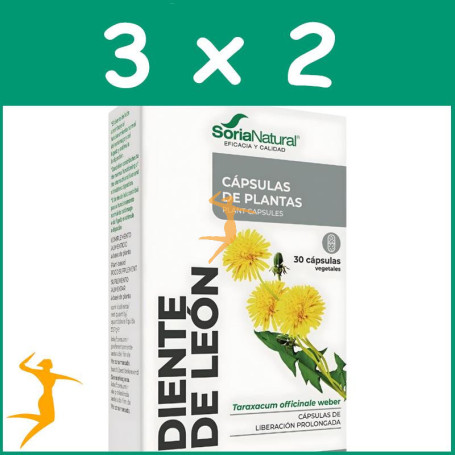 Pack 3x2 DIENTE DE LEÓN 30 CÁPSULAS SORIA NATURAL