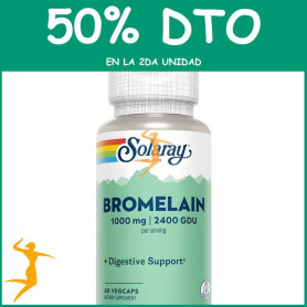 BROMELAINA 60 CÁPSULAS VEGETALES SOLARAY OFERTA 2 UD