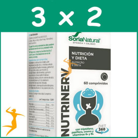 Pack 3x2 NUTRINERV 60 COMPRIMIDOS SORIA NATURAL