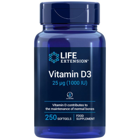 VITAMINA D3 1000UI 250 PERLAS LIFE EXTENSION