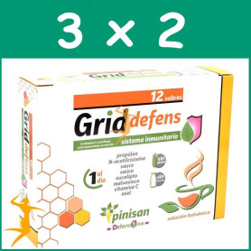 Pack 3x2 GRID DEFENS 12 SOBRES PINISAN