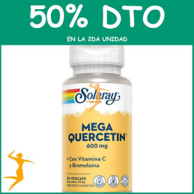 MEGA QUERCETIN 600Mg. 60 CÁPSULAS VEGETALES SOLARAY Segunda unidad al 50%