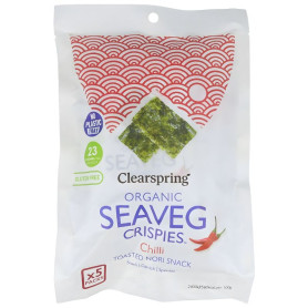 SNACK ALGA NORI TOSTADA CON CHILI BIO MULTIPACK 5X4G CLEARSPRING