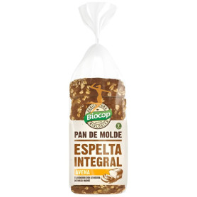 PAN DE MOLDE ESPELTA INTEGRAL Y AVENA CON MASA MADRE 400G BIOCOP