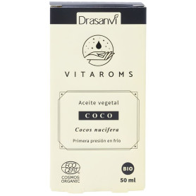 ACEITE VEGETAL DE COCO (PRIMERA PRESIÓN EN FRÍO) 50ML DRASANVI