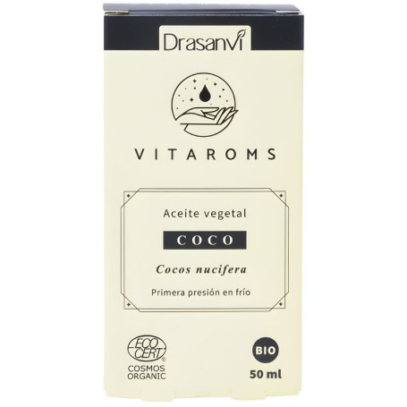 ACEITE VEGETAL DE COCO (PRIMERA PRESIÓN EN FRÍO) 50ML DRASANVI