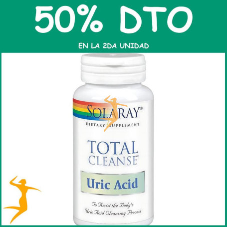 TOTAL CLEANSE URIC ACID 60 CÁPSULAS SOLARAY Segunda unidad al 50%